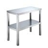 Estantería de sobremesa acero inoxidable 2 niveles 70x140x35cm 10193 Vaiotec