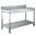 Mesa de trabajo con estante y peto acero inoxidable EASYLINE 1200 x 600mm 10048 Vaiotec