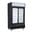Frigorífico expositor negro 2 puertas correderas panel iluminado 950L Polar GM814