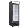 Congelador expositor negro de 1 puerta con panel iluminado 412L Polar GH428