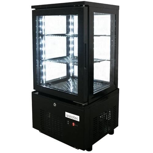 Vitrina refrigerada con 2 estantes 56 litros negra TOPLINE 10584 Vaiotec
