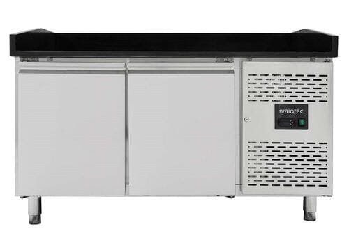 Mesa refrigerada para preparación de pizza 2 puertas mármol negro EASYLINE 390L 10071 Vaiotec
