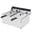 Freidora eléctrica profesional de acero inoxidable 2x 17 litros 11034 Vaiotec