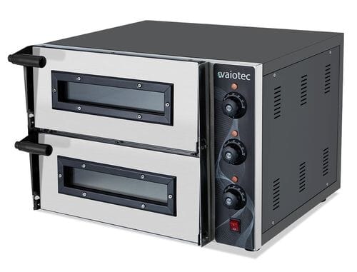 Horno de pizza electrico, 2 cámaras 40 x 40 cm, 230 V 11036 Vaiotec