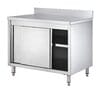 Armario de trabajo con 2 puertas y peto, 1000 x 700 mm, acero inoxidable, EASYLINE 10174 Vaiotec