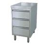 Armario de trabajo con 3 cajones, 400 x 600 mm, acero inoxidable, EASYLINE 10056 Vaiotec