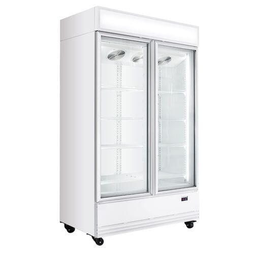 Frigorífico expositor de 2 puertas blanco panel iluminado 870L EASYLINE 11416 Vaiotec