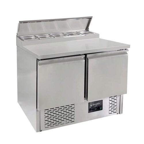 Mesa refrigerada para preparación de pizza y ensalada 2 puertas 240L EASYLINE 10582 Vaiotec