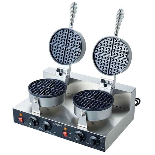 Gofrera profesional doble de forma redonda Ø 180 mm 2 kW EASYLINE 10595 Vaiotec