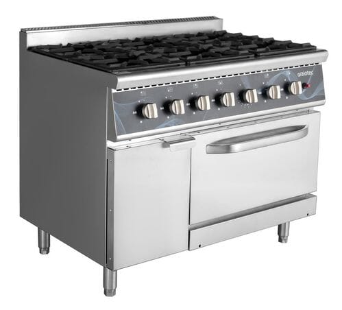 Cocina de gas 6 fuegos con horno 700 mm 43,2 kW EASYLINE 11506 Vaiotec