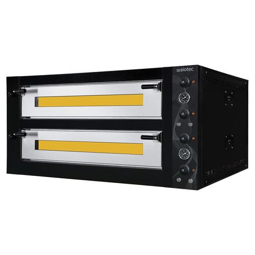 Horno de pizza electrico 4+4 pizzas 34 cm, 2 cámaras 70 x 70 cm, 400 V 11454 Vaiotec