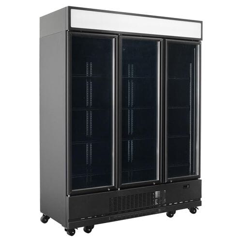 Frigorífico expositor de 3 puertas negro panel iluminado 1360L EASYLINE 11948 Vaiotec