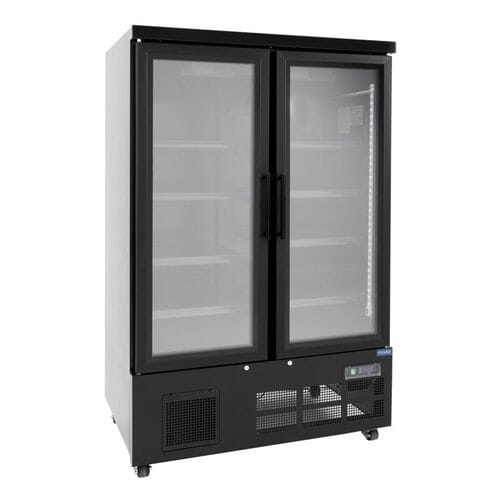 Congelador expositor multiniveles doble puerta negro 744L Polar Serie G GP487