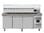 Mesa refrigerada para pizza, 3 puertas, 580 L, 800 mm, vitrina de ingredientes GN 1/4, Vaiotec 11259