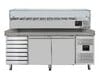 Mesa refrigerada para pizza, 2 puertas, 7 cajones masa, 580 L, 800 mm, vitrina GN 1/3, Vaiotec 11262
