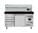 Mesa refrigerada para pizza, 1 puerta, 7 cajones masa, 390 L, 800 mm, vitrina GN 1/3, Vaiotec 11266
