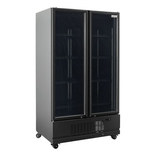 Armario expositor refrigerado bebidas 1040L negro 2 puertas Vaiotec Topline 12726